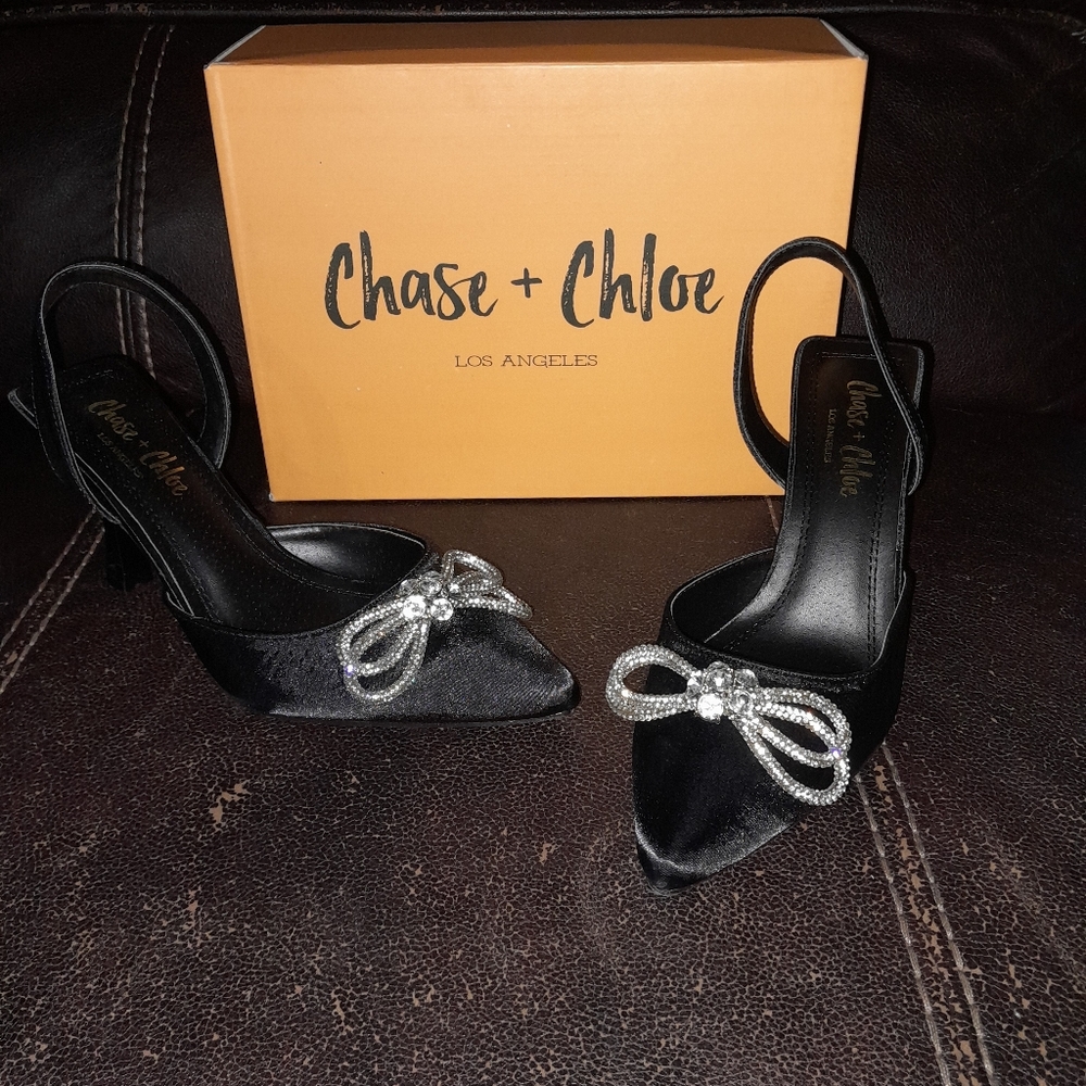 Chase + Chloe Slingback Pointed Toe Pump Size 8